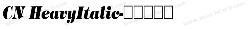 CN HeavyItalic字体转换